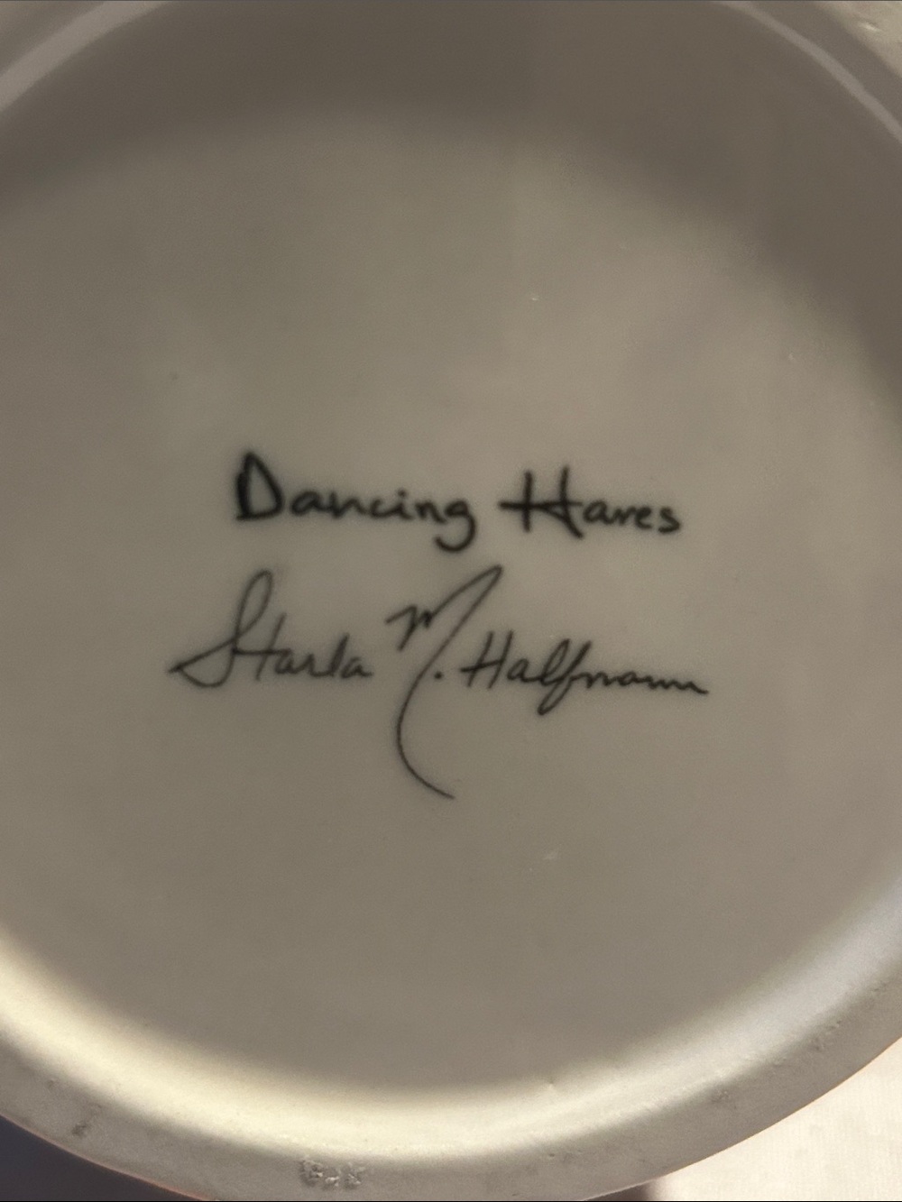 Starla M. Halfmann Dancing Hares Coffee Mug. - Picture 2 of 12